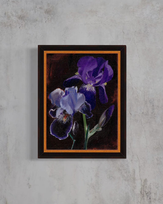 Irises on Dark - Original Painting