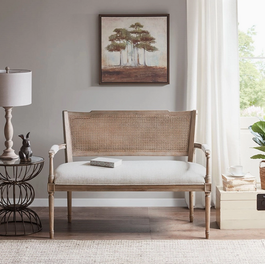 Emmy Rustic Farmhouse Settee Couch