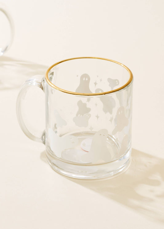 Starlight Ghost Spooky Halloween Clear Glass Mug